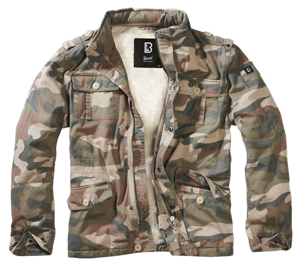 VESTE MILITAIRE BRITANNIA HIVER BRANDIT - CAMO VERT LÉGER / SMALL - VÊTEMENTS - MANTEAUX ET VESTES