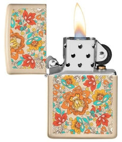 ZIPPO FLORAL VINTAGE - PLEIN AIR CAMPING ET SURVIE - BRIQUETS
