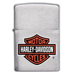 ZIPPO HARLEY DAVIDSON EN CHROME BROSSÉ - PLEIN AIR CAMPING ET SURVIE - BRIQUETS