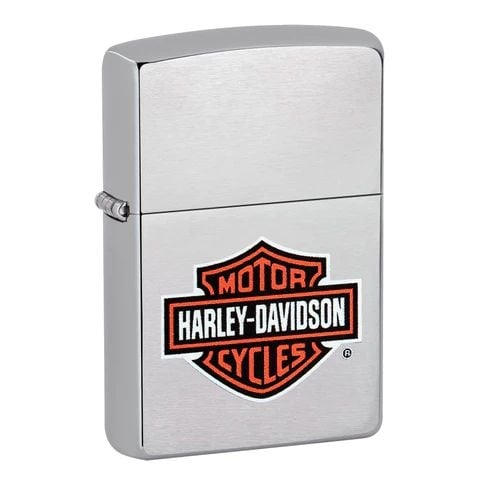 ZIPPO HARLEY DAVIDSON EN CHROME BROSSÉ - PLEIN AIR CAMPING ET SURVIE - BRIQUETS