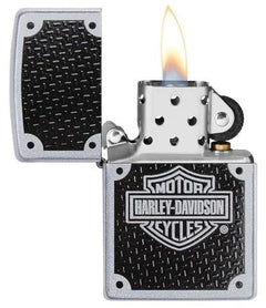 ZIPPO HARLEY-DAVIDSON FIBRE DE CARBON - PLEIN AIR CAMPING ET SURVIE - BRIQUETS