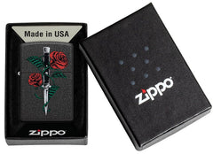 ZIPPO ROSE ET COUTEAU - PLEIN AIR CAMPING ET SURVIE - BRIQUETS